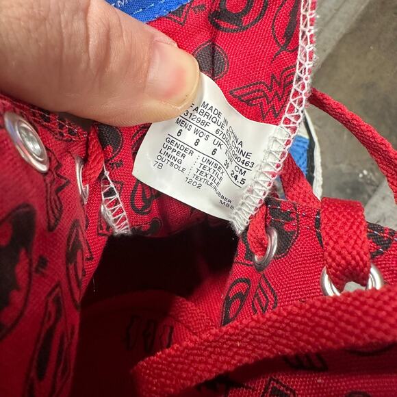 Converse All Star Justice League America Comic DC High Top Sneakers Shoes Mens 6 - Picture 6 of 16